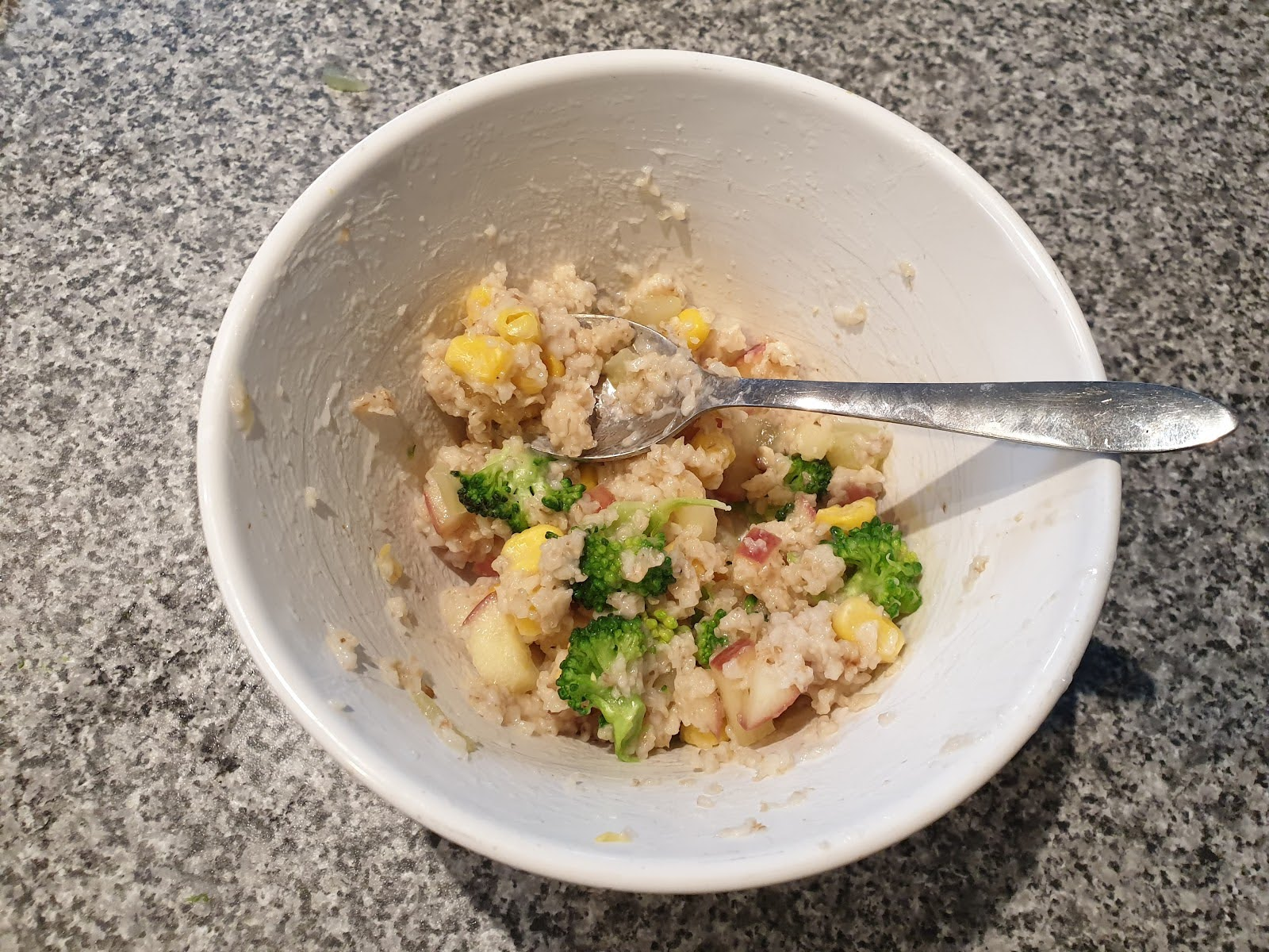 Parrot porridge in a bowl Parrot porridge in a bowl